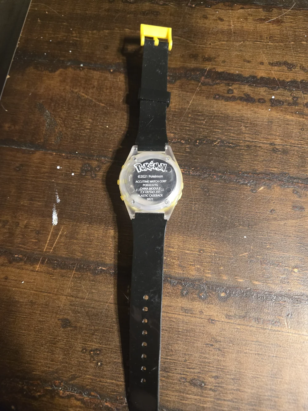 Not tested Yellow and Black Pikachu-Themed Digital Watch